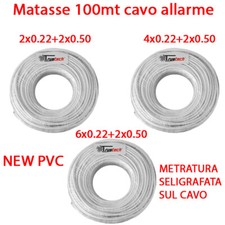 Cavo Allarme matasse 100mt CCA Schermato 2x0,50+2x0,22/ 4x0,22 / 6x0,22 trustech