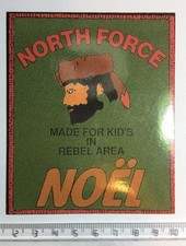 Autocollant Publicitaire NORTH FORCE Rebel area Noël  Année 70/80