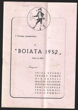 TOSCANA LA BOIATA 1952 "I CIOMPI" STORNELLI TOSCANI EDITA DAL "GIROTONDO (FI)
