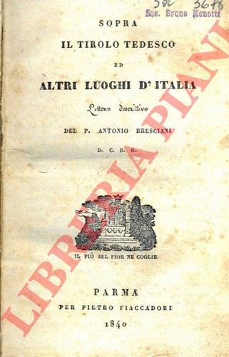Bresciani antonio sopra il - -,