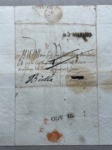 Lettera prefilatelica - o),