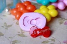 Stampo in gomma per fimo, cernit, pasta zucchero forma a fiocco 2.8 cm * 1.6 cm