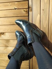 Scarpe usati stivali donna Stivaletti Parfois 39 neri borchie eco pelle 5 anni 
