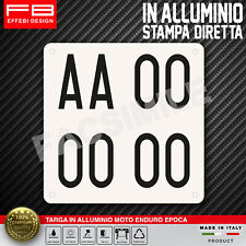 TARGA TARGHINO Moto Enduro Campionato Italiano FMI Coppa Italia ALLUMINIO HARD