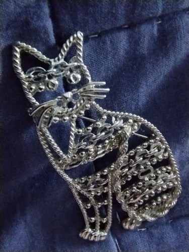 Spilla gatto vintage tono - gatto,