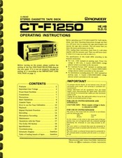 Pioneer CT-F1250 Cassette Tape
