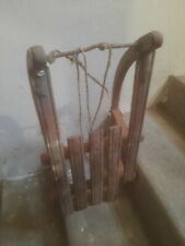 Vecchio Antico Slittino In Legno Da Ripulire