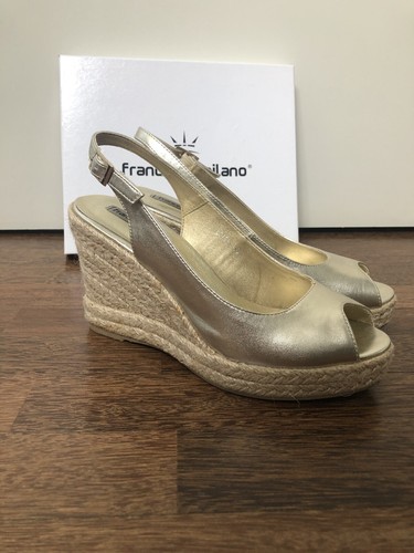 Decollete con zeppa color oro - zeppa,