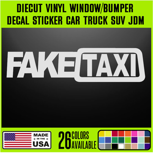 Fake taxi diecut vinyl - vinyl, window