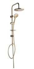 Asta saliscendi cromata colonna doccia soffione fisso doccetta set doccia oro