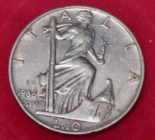 Italia 10 Lire 1936 in BB