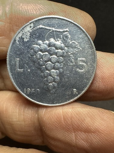 Moneta lire uva 1950 - moneta,
