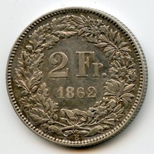 Svizzera 2 Franchi Argento