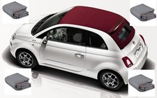 TELO COPRIAUTO TELATO FELPATO FIAT 500 CABRIO ANNO 2016 IMPERMEAB ZIP LATO GUIDA
