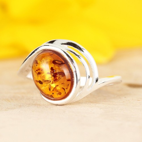 Anello sovrapposto miele ambra - anello,