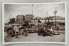 foto cartolina genova villaggio balneare giostre fap inizi 900 formato piccolo