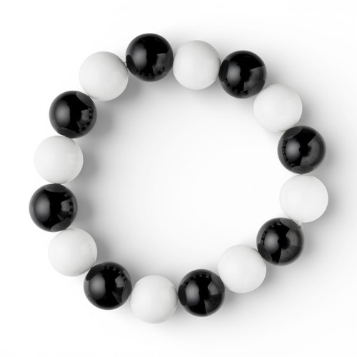Bracciale onice nera - nera, a