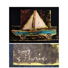 Sadaharu Horio Gutai Art Anything in The Car 2007 Yacht Firmato datato Moden Art