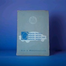 Manuale Alfa Romeo Giulietta Spider Sprint Veloce Berlina 1956 ORIGINALE 