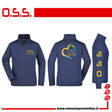 FELPA DONNA OSS - INFERMIERA - INFERMIERE  - OSPEDALE - FULL ZIP CON NOME
