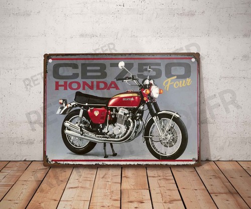 Plaque métal vintage honda - métal,