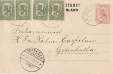 FINLANDIA: Cancelleria postale Parkano 1920 a Grankulla..