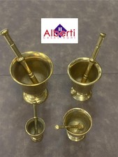 MORTAIO IN OTTONE +  DI METALLURGICA BUGATTI FILIPPO VARIANTI MISURA