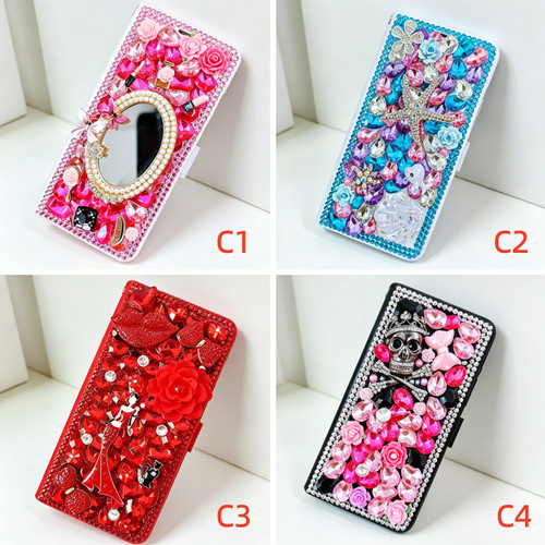 Cover telefono specchio strass