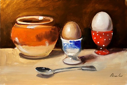 Uova quadro olio 8x12 home - uova,