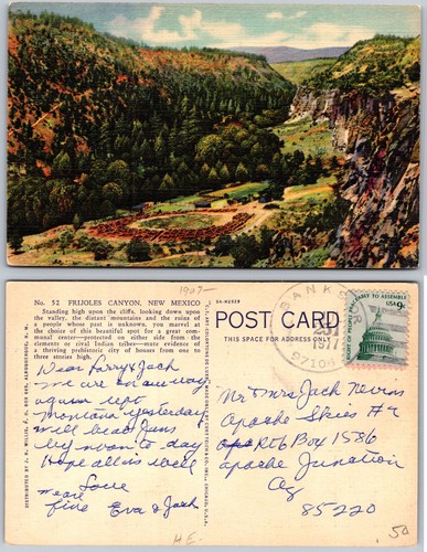 Cartolina frijoles canyon - cartolina,