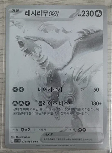 Carta pokemon coreana reshiram - coreana,