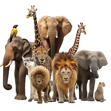 Adesivi murali grandi animali safari 3D camera da letto decalcomania bambini camera murale arte decorazione