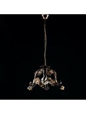 Lampadario a sospensione classico in ferro battuto marrone oro con rose bon-260