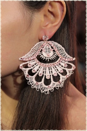 Orecchini pizzo macrame - pizzo,