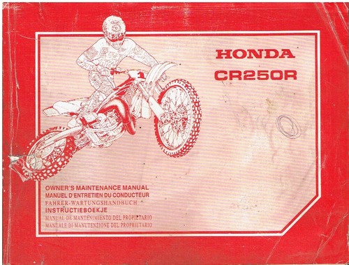 Honda cr250r manuale - honda,