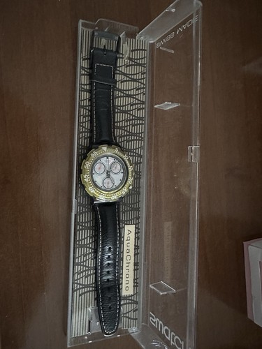 Swatch aqua chrono black - aqua,