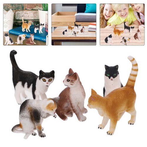 5pcs statuine gatto carino - 5pcs,