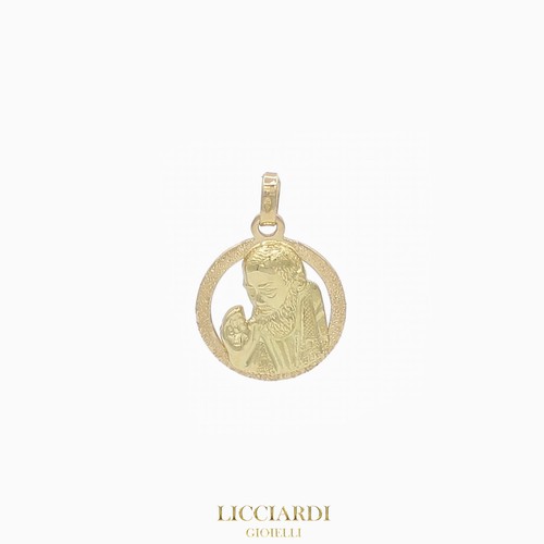 Ciondolo unisex padre - pio, oro