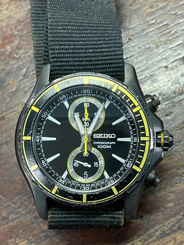 Seiko panda quarzo - panda, nero/verde