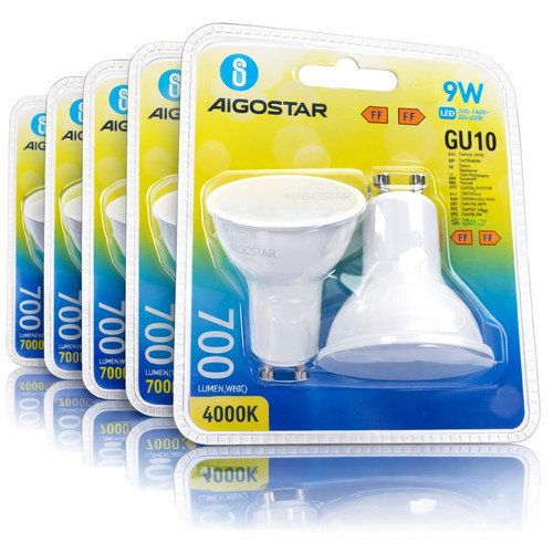 Aigostar lampadina led gu10 - lampadina, 9w