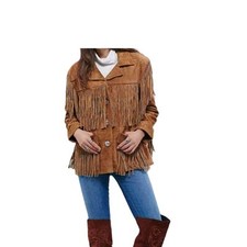 Giacca donna pelle scamosciata