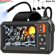 Endoscopio Industriale Full HD Telecamera 5 Mt Impermeabile Digitale Display LCD