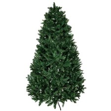 HOMCOM Albero di Natale 210cm Artificiale Base Rimovibile 1064 Rami PVC Acciaio
