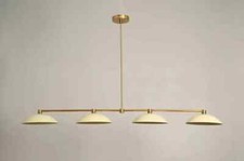 Lampadario in ottone grezzo