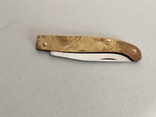 coltello Pattada inox manico in ottone    vintage (cm 23)