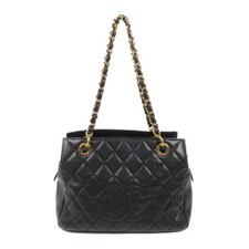 Borsa shopping CHANEL CC GHW PST Petite catena tracolla pelle di vitello nera