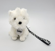 Gund Justice Lizzy cucciolo cane maltese mini peluche peluche collare e guinzaglio