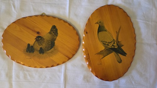 Coppia quadri legno dipinti - coppia,