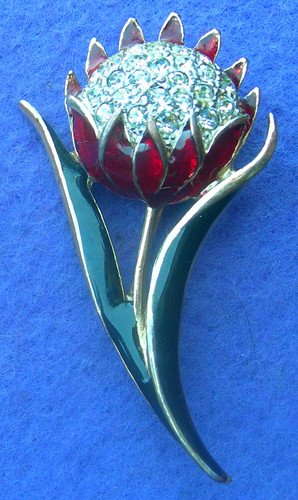 Vintage broche fleur protee - vintage,