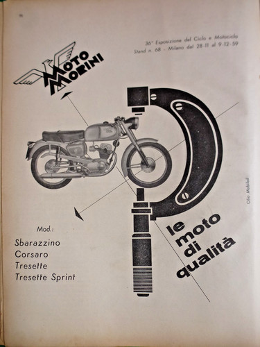 Pubblicità moto morini - pubblicità,